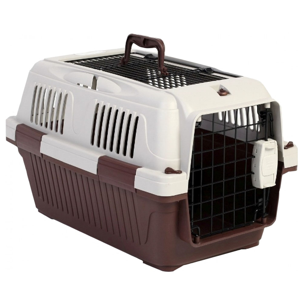 NutraPet - Dog & Cat Carrier Open Grill Top Dark Red Box