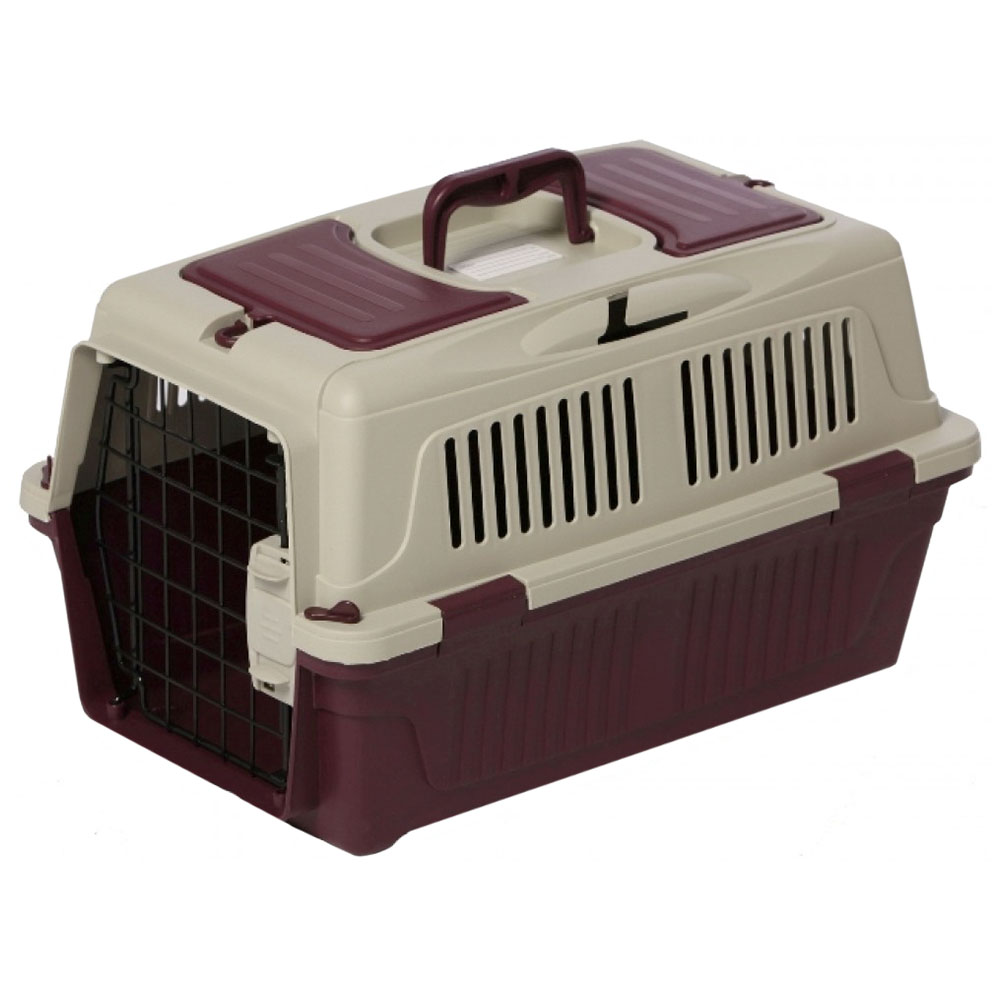 NutraPet - Dog and Cat Carrier Closed Top Dark Red