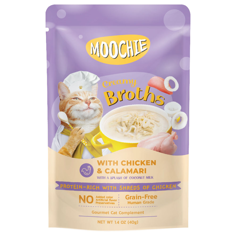Moochie - Kitten Creamy Broth With Chicken & Calamari - 40g