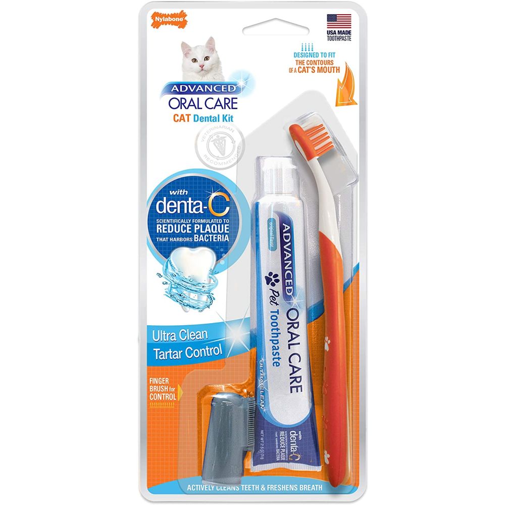 نايلابون - مجموعة العناية بالفم للقطط أدفانسد أورال كبير