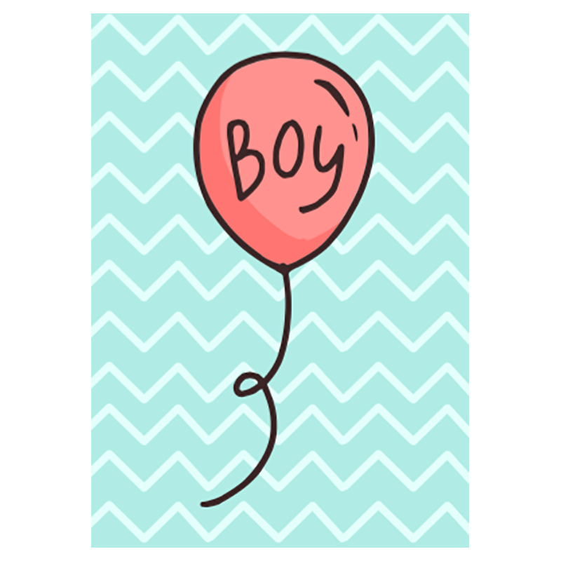 بيناك - بطاقة تهنئة ولد بالونات