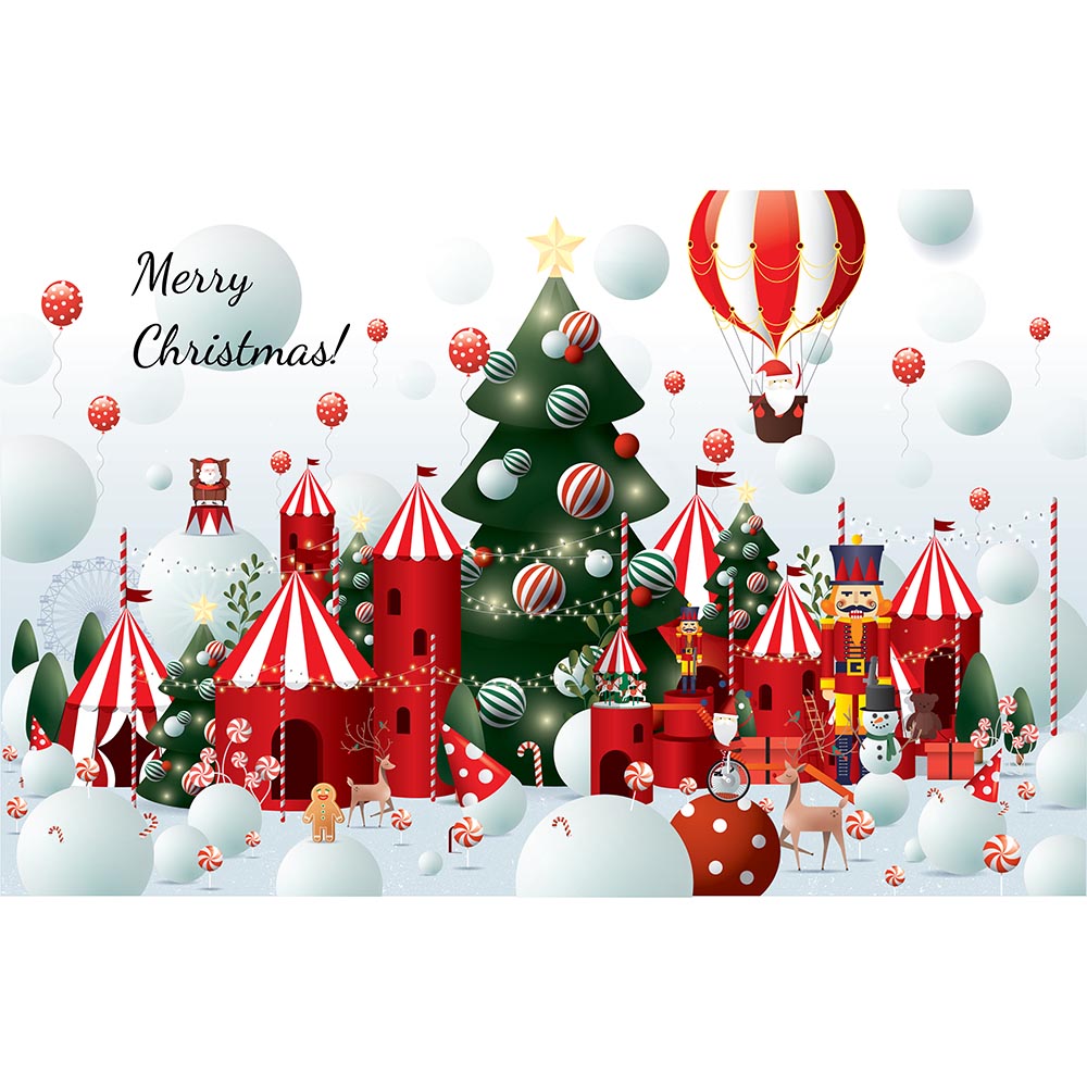 بيناك - بطاقة سيرك عيد الميلاد بحجم A4