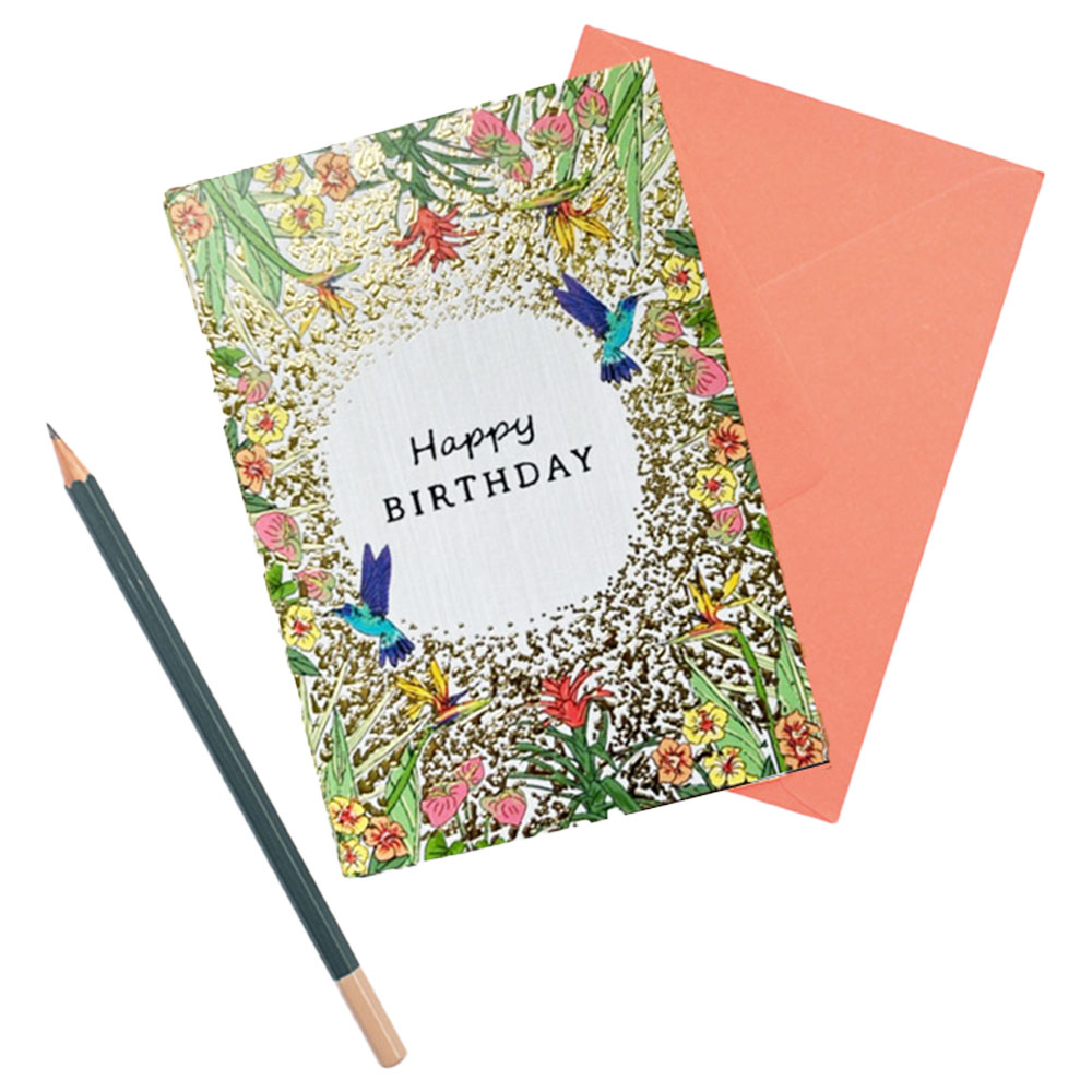 Apple & Clover - Hummingbird Birthday Card