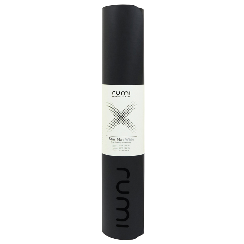 Rumi Earth - Star Yoga Mat Wide - Black