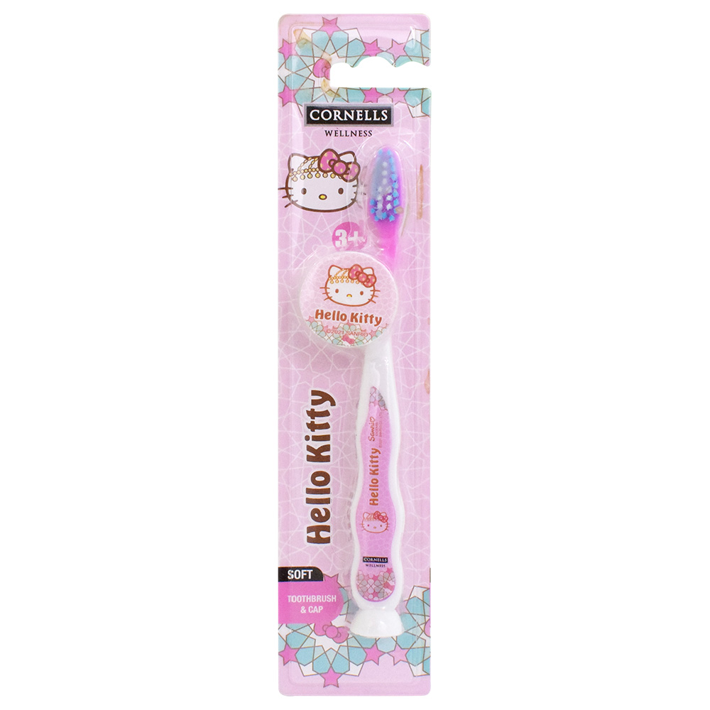 Cornells Wellness - Hello Kitty Toothbrush With Cap - Color May Vary
