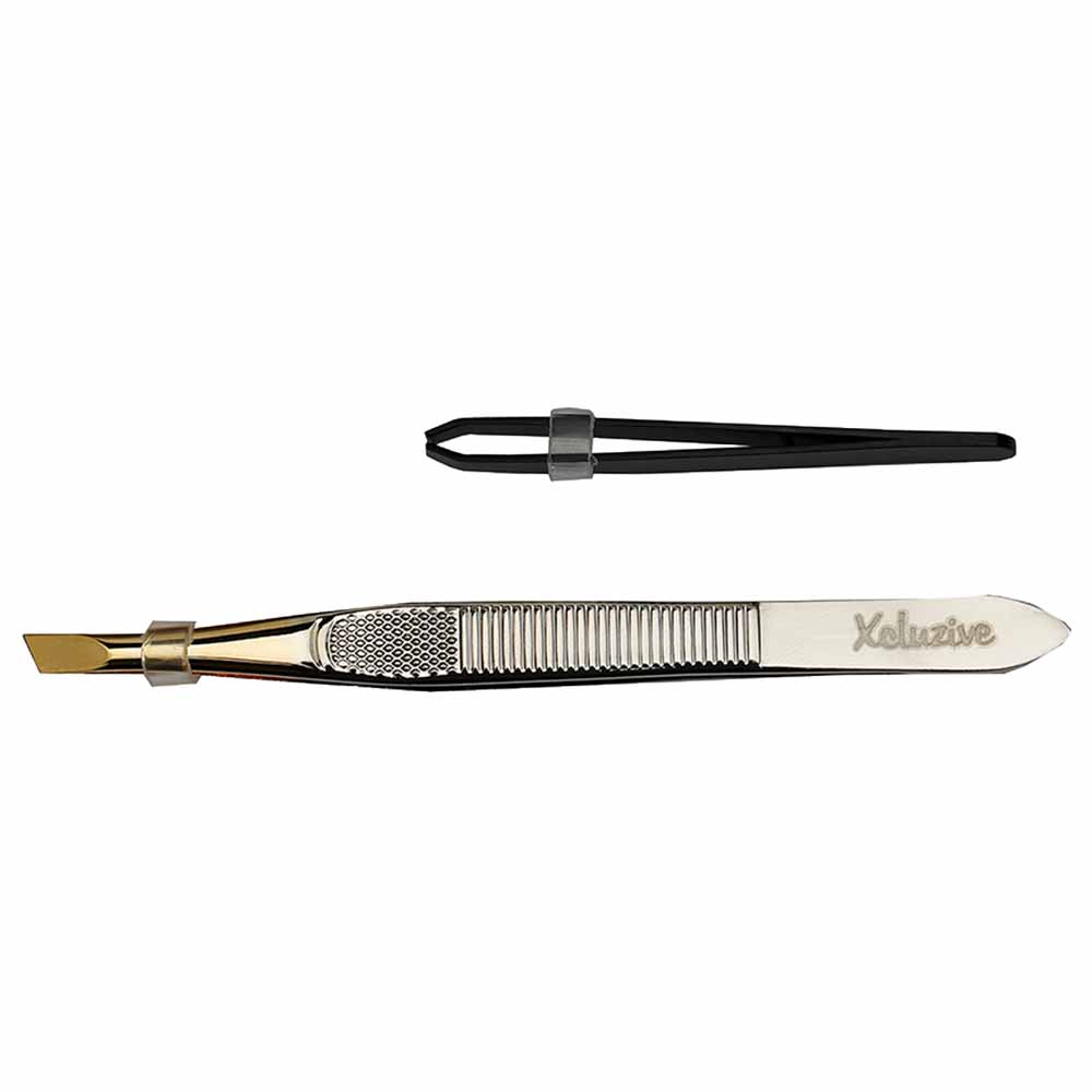 Xcluzive - Slant Tweezers Black Coated