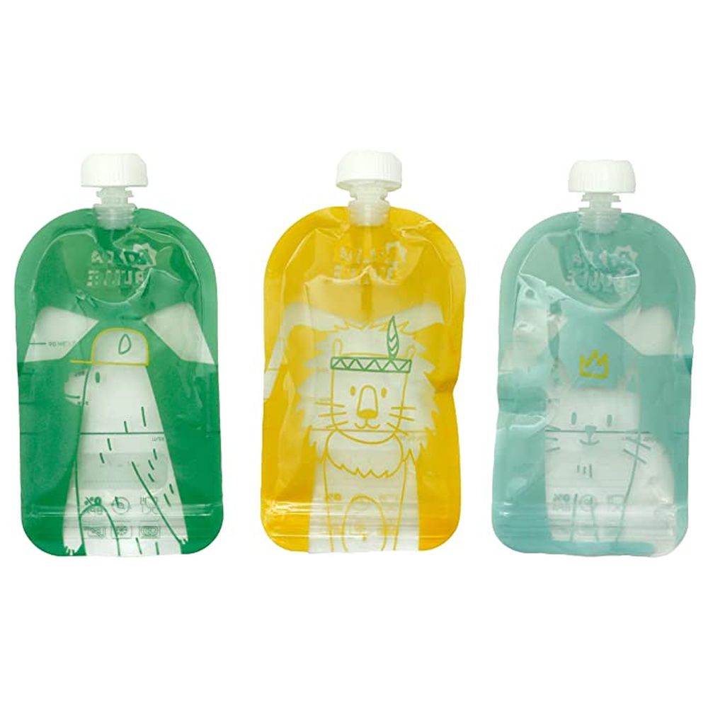 Badabulle Reusable Water Bottle & Food Pouch - Pack of 15