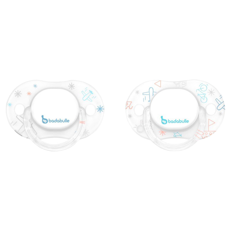 Badabulle - Glitter Physiological Pacifiers,6-12M, 2pcs