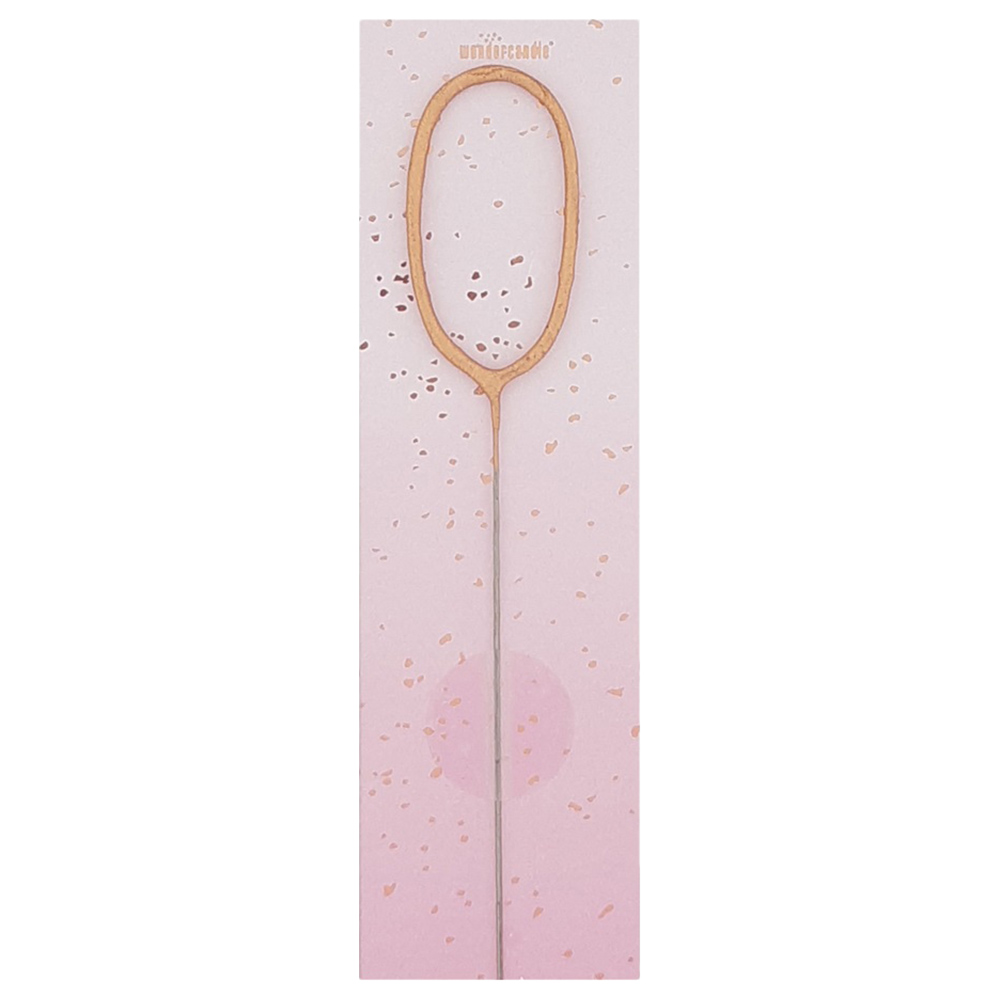 وندر كاندل - شمع شرار للحفلات - رقم 0 - ذهبي وردي