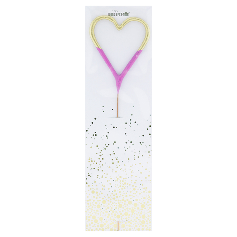 وندر كاندل - شمع شرارة للحفلات - قلب بلونين 