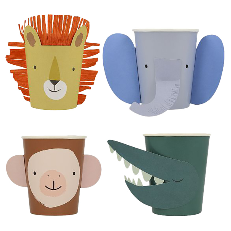 Meri Meri - Animal Parade Character Cups - 8pcs