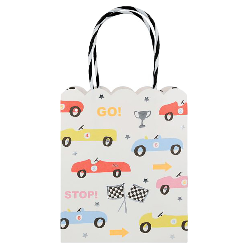 ميري ميري - أكياس حفلة سيارات السباق - 8 قطع