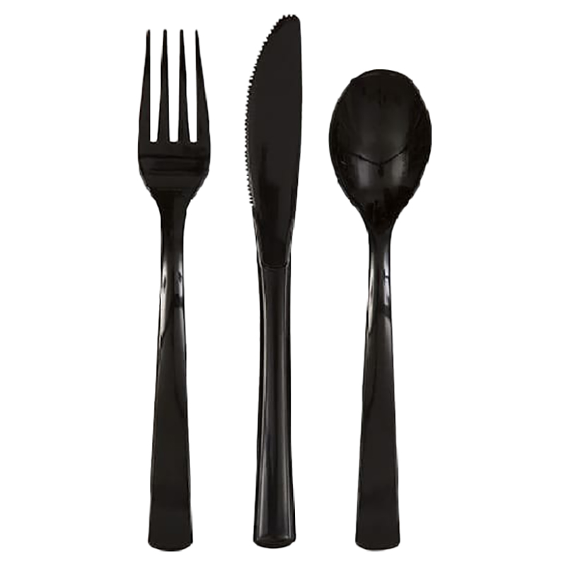 Unique - Cutlery Set - 18pcs - Midnight Black