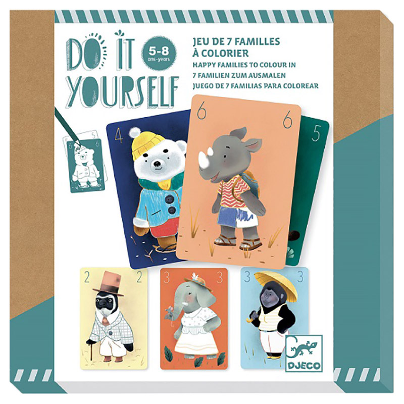Djeco - Do It Yourself Creature Chic Cards Game