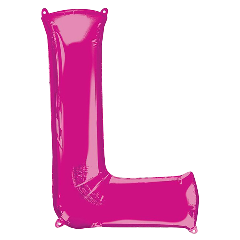 Amscan - 16" Pink Letter L Balloon