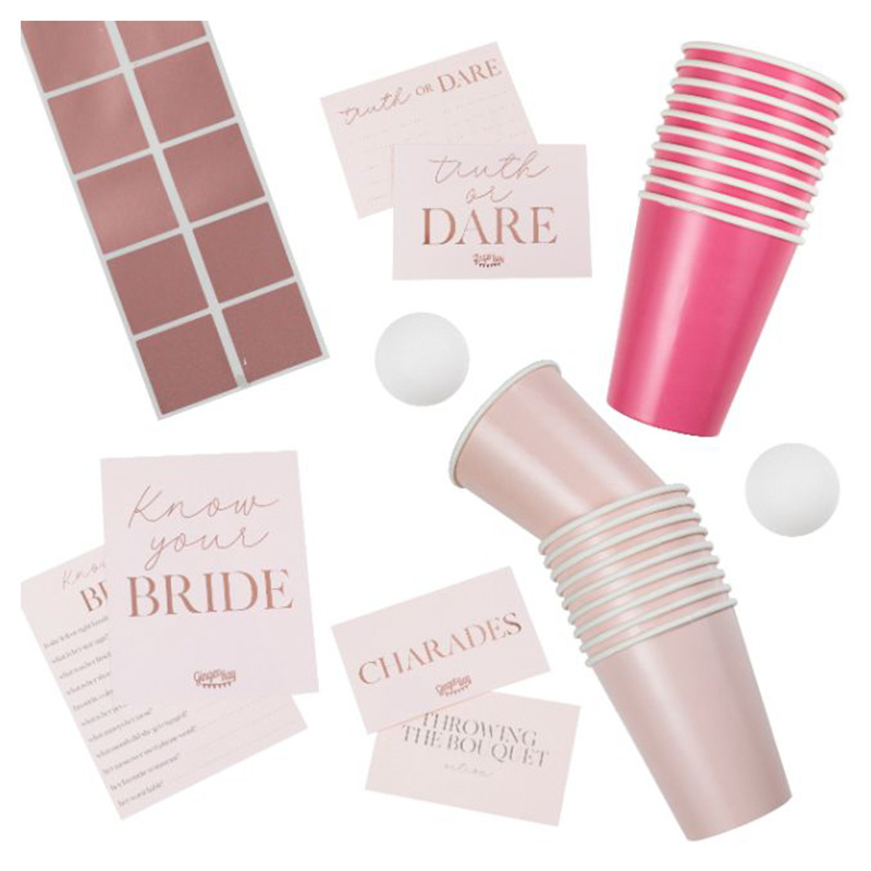 Ginger Ray - Rose Gold Foiled Hen Party Games Hamper