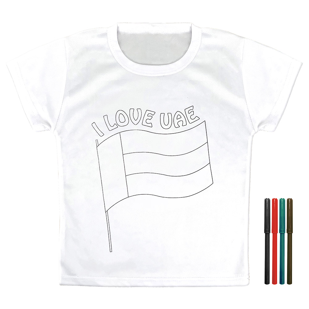 بارتي ماجيك - مجموعة تلوين تي شيرت - علم الإمارات
