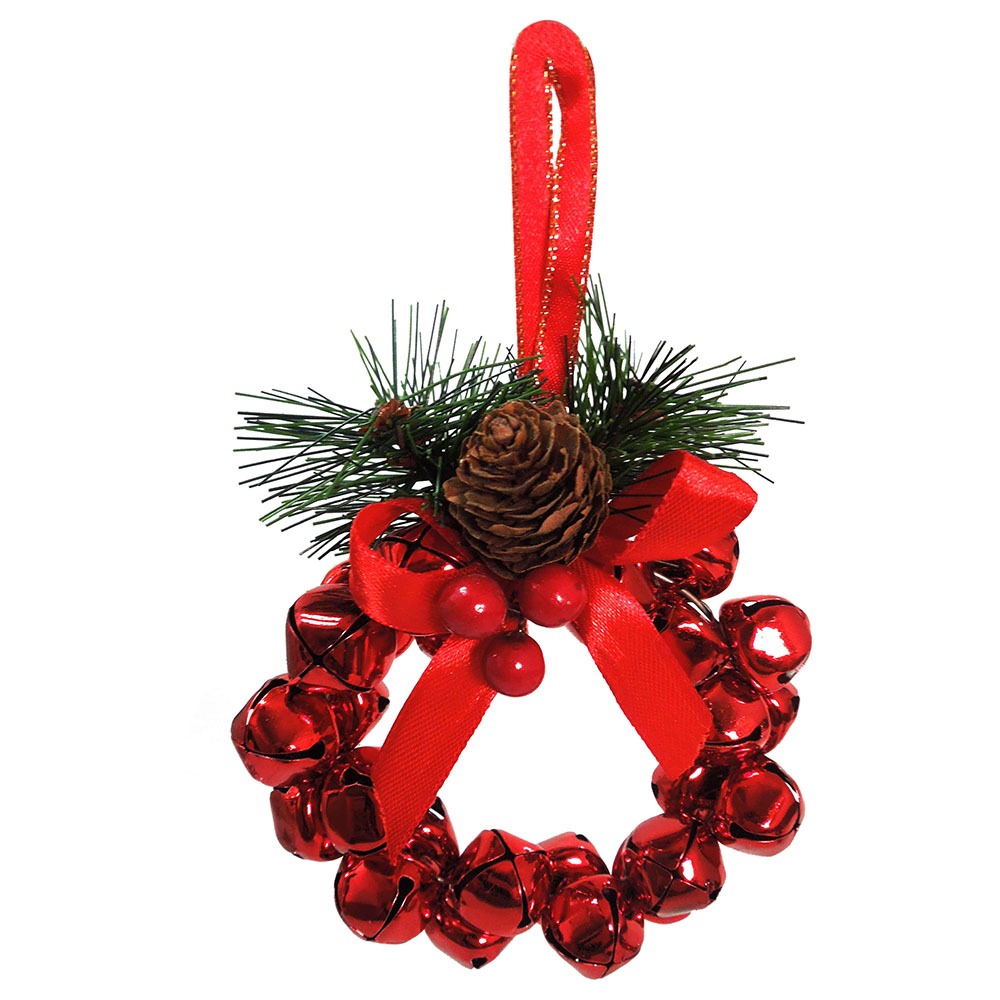 Christmas Magic - Bell Wreath 10cm - Red 