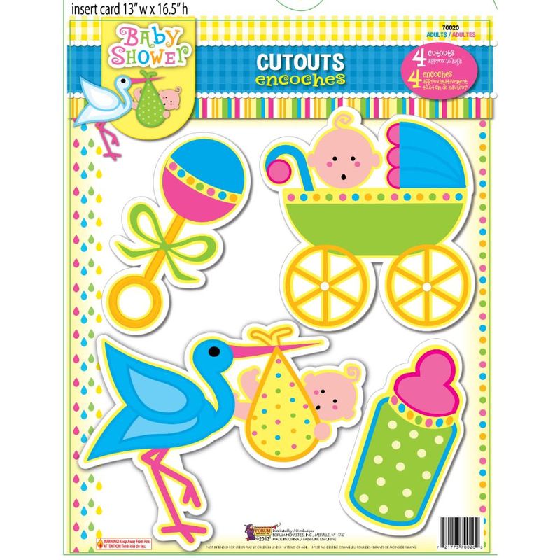 فورام - قصاصات حائط لاستحمام الطفل - طقم من 4 قطع