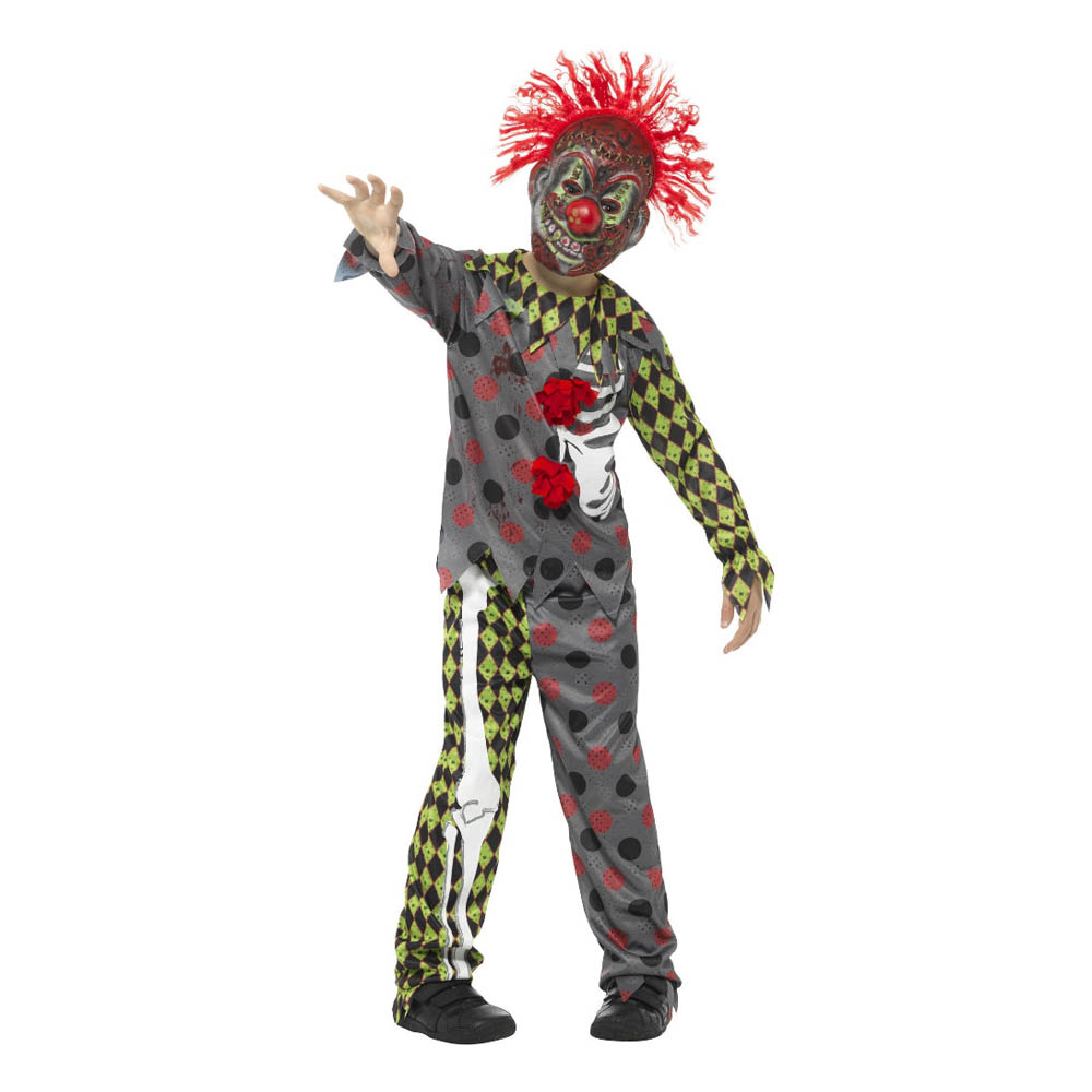 Smiffys - Deluxe Twisted Clown Boy Costume
