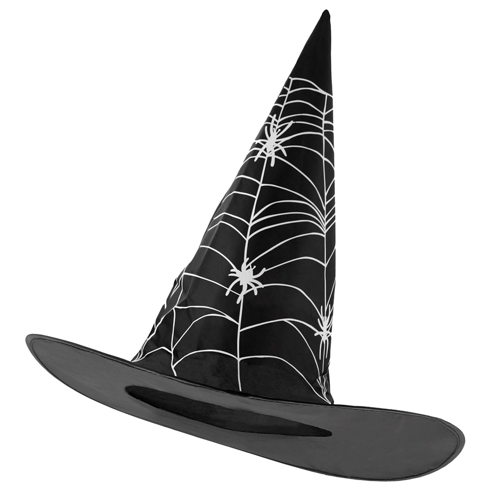 Widmann - Spider Print Witch Hat - Black