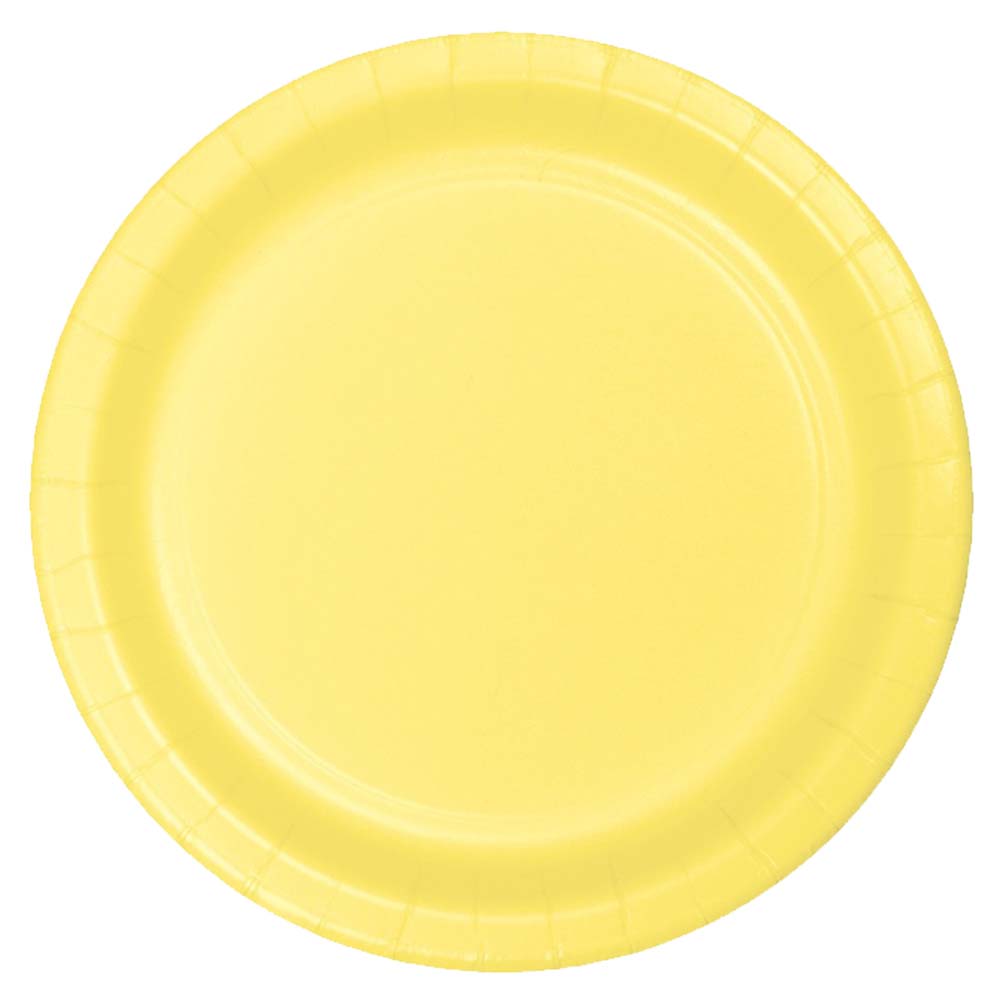 Party Zone - Round Luncheon Plates 7" 24pcs - Yellow