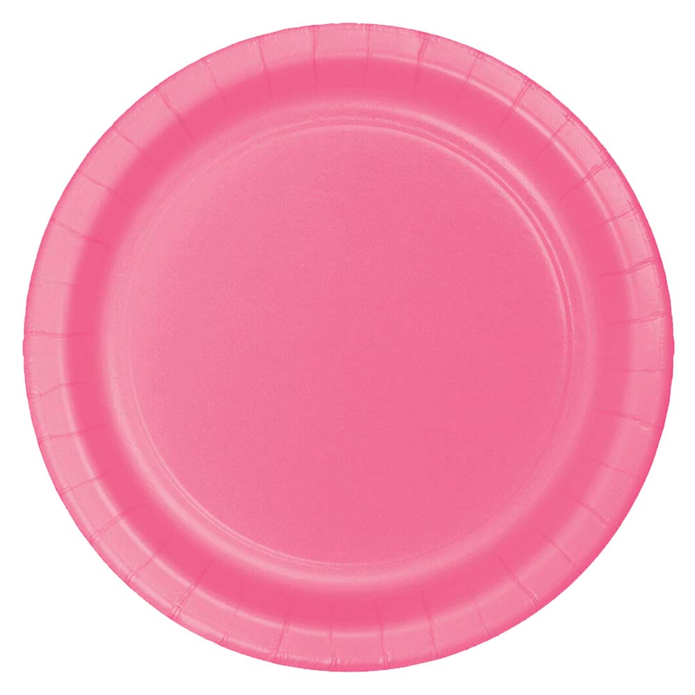 Party Zone - Round Luncheon Plates 7" 24pcs - Candy Pink