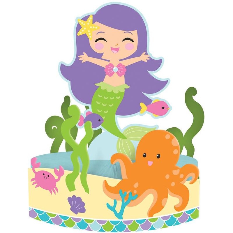 Creative Converting Mermaid Friends Centerpiece Honeycomb