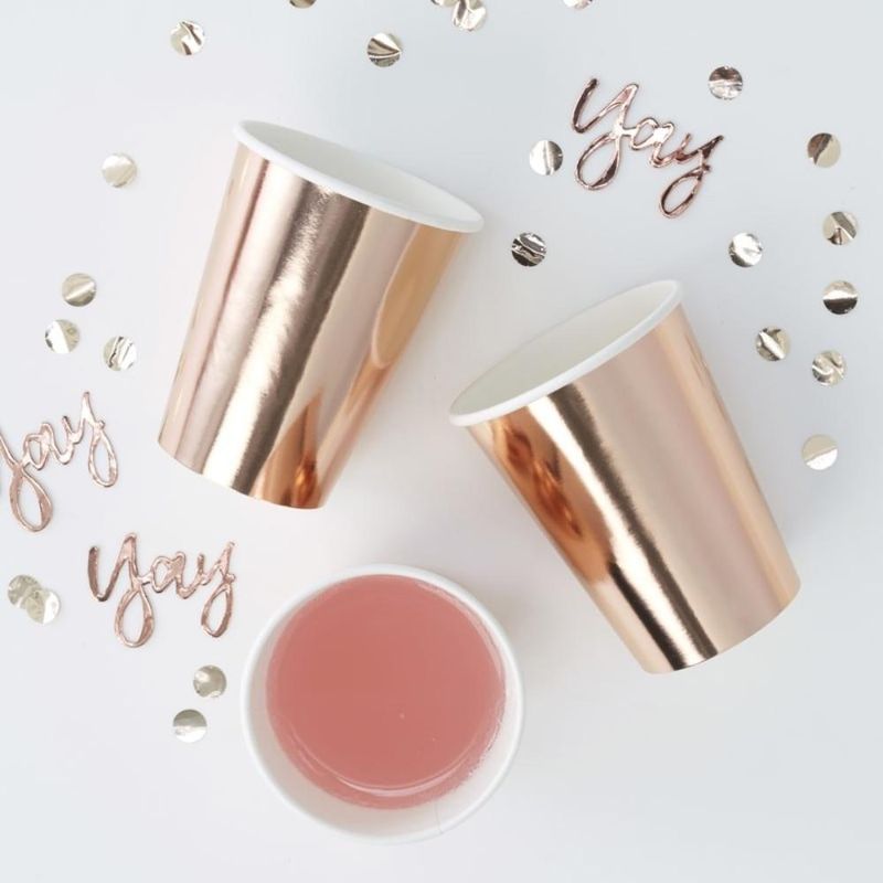 Ginger Ray - Pick & Mix Rose Gold Cup 9oz 8pcs