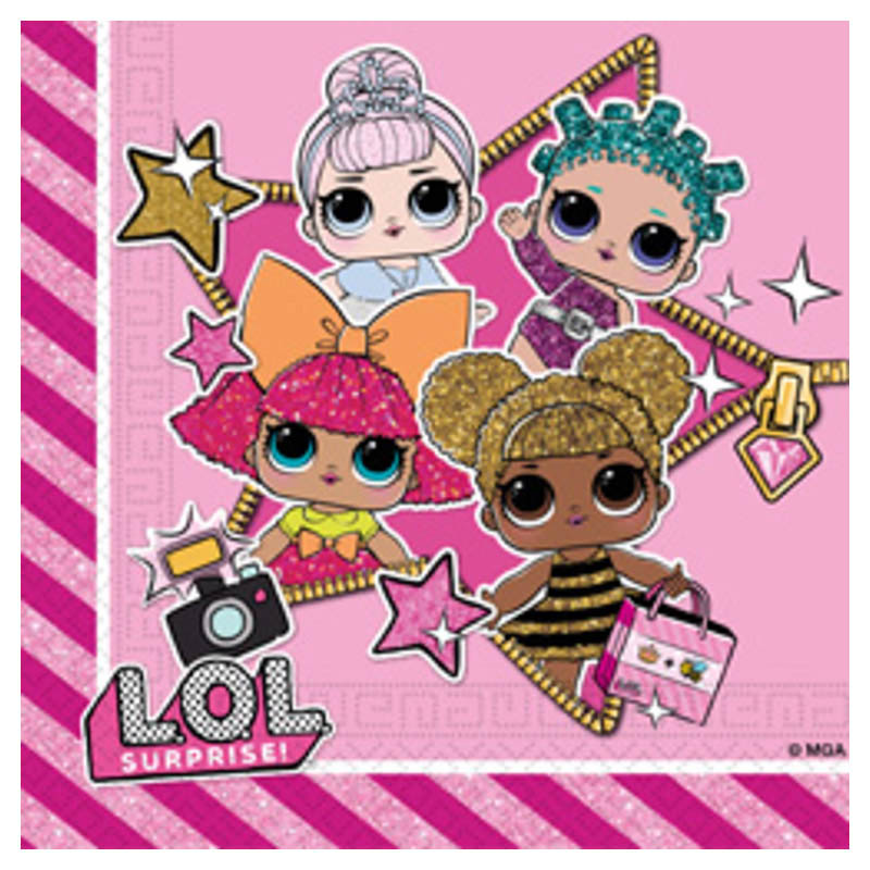 بروكوس - مناديل ورقية معدنية إل أو إل - 33 سم - عدد 20