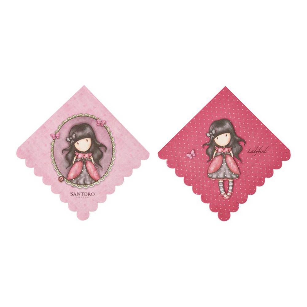 Smiffys - Santoro Ladybird Napkins 33 cm - Pack of 8 - Pink