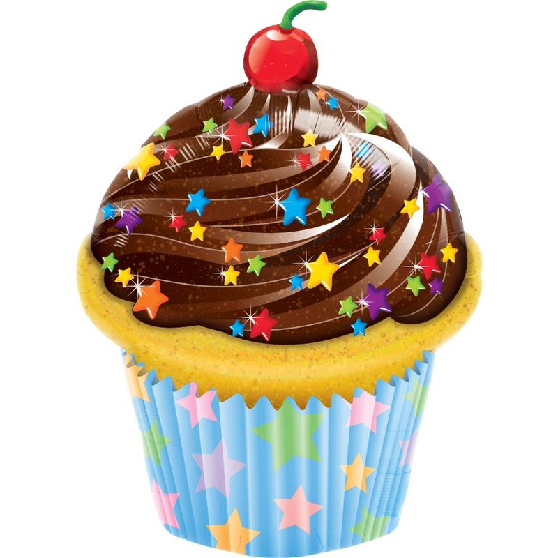 Qualatex - Chocolate Frosted Cupcake 35" Foil Balloon