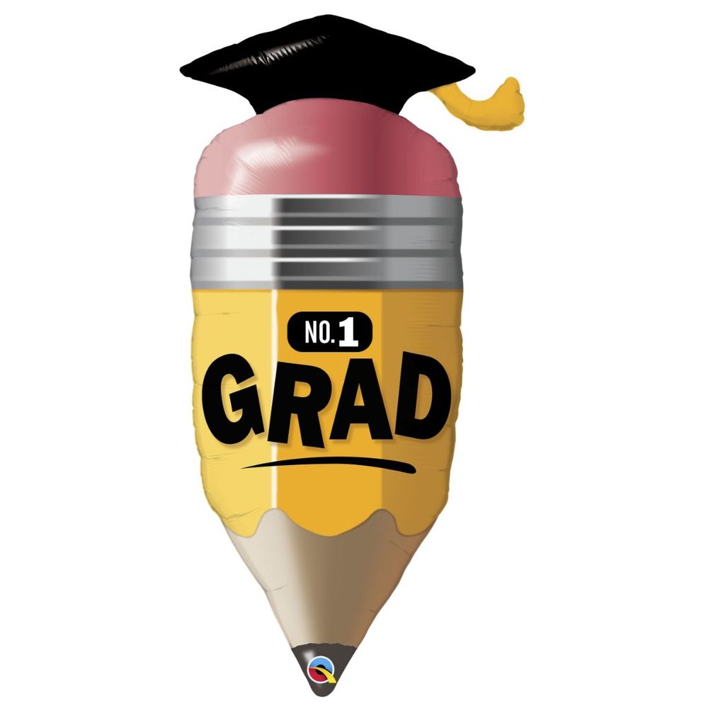 بالون من رقائق معدنية من ماركة Qualatex - رقم 1 - شكل سوبر