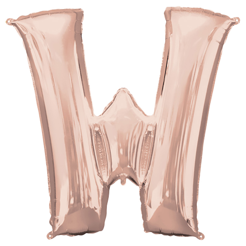 Anagram - Letter W Rose Gold Foil Balloon 40