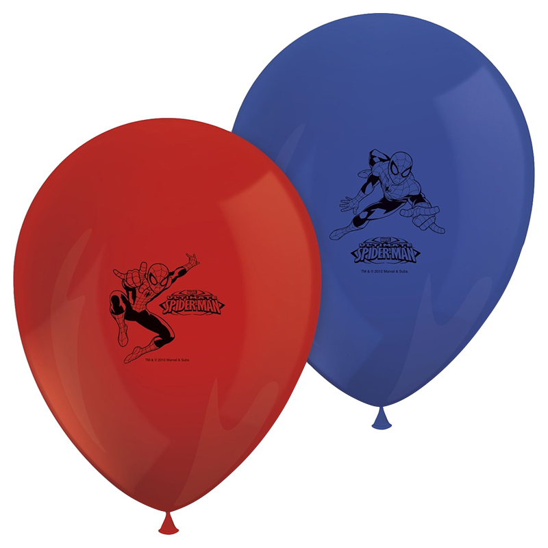 بروكوس - بالونات مطبوعة مطاطية 11 إنش - سبايدرمان - عدد 8