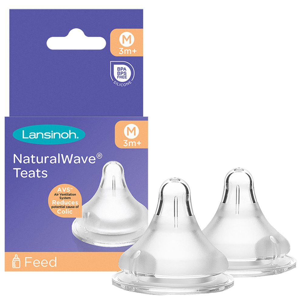 Lansinoh - Naturalwavetm Medium Flow Teats - Pack of 2