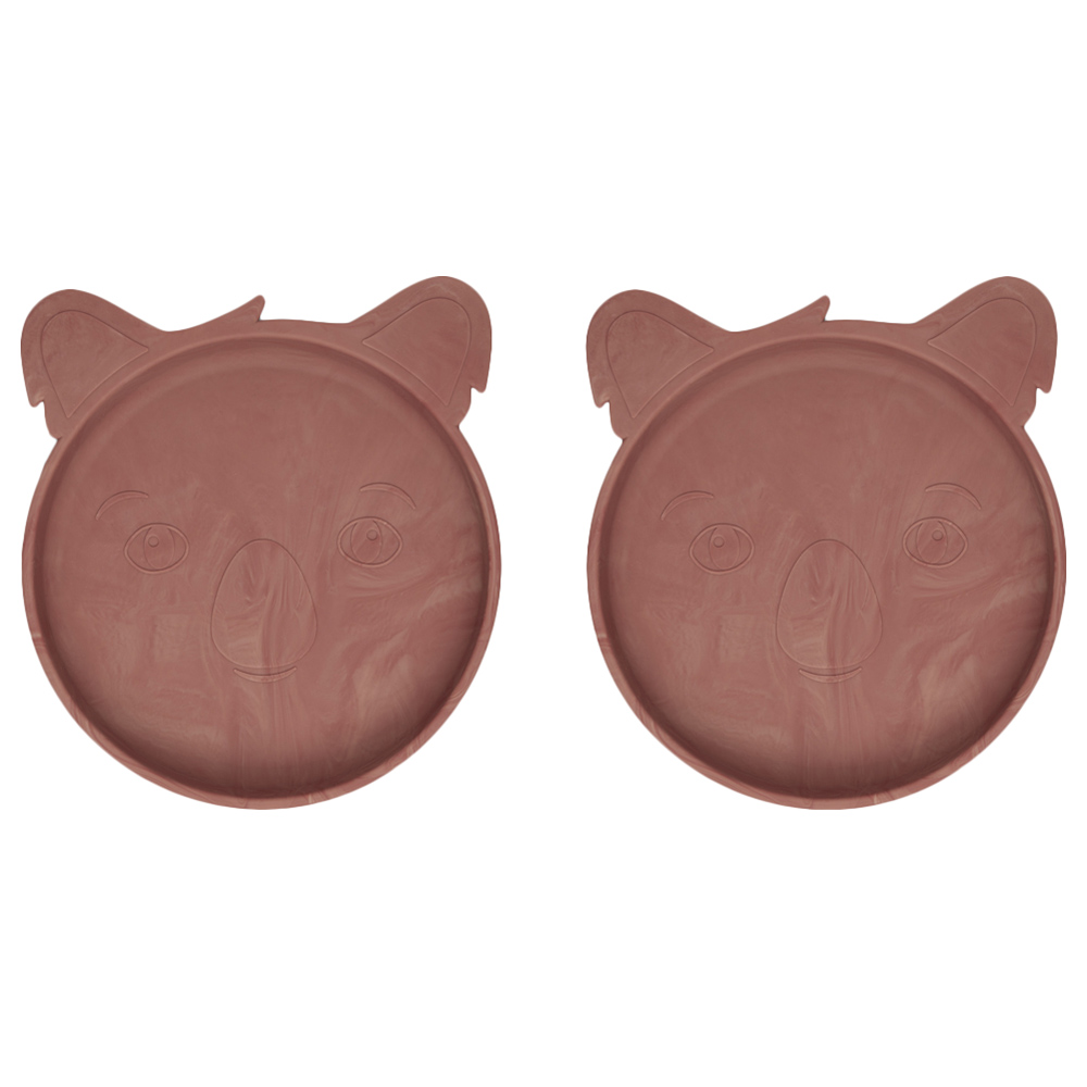 Nuuroo Akila Silicone Koala Plate Pack of 2 - Red