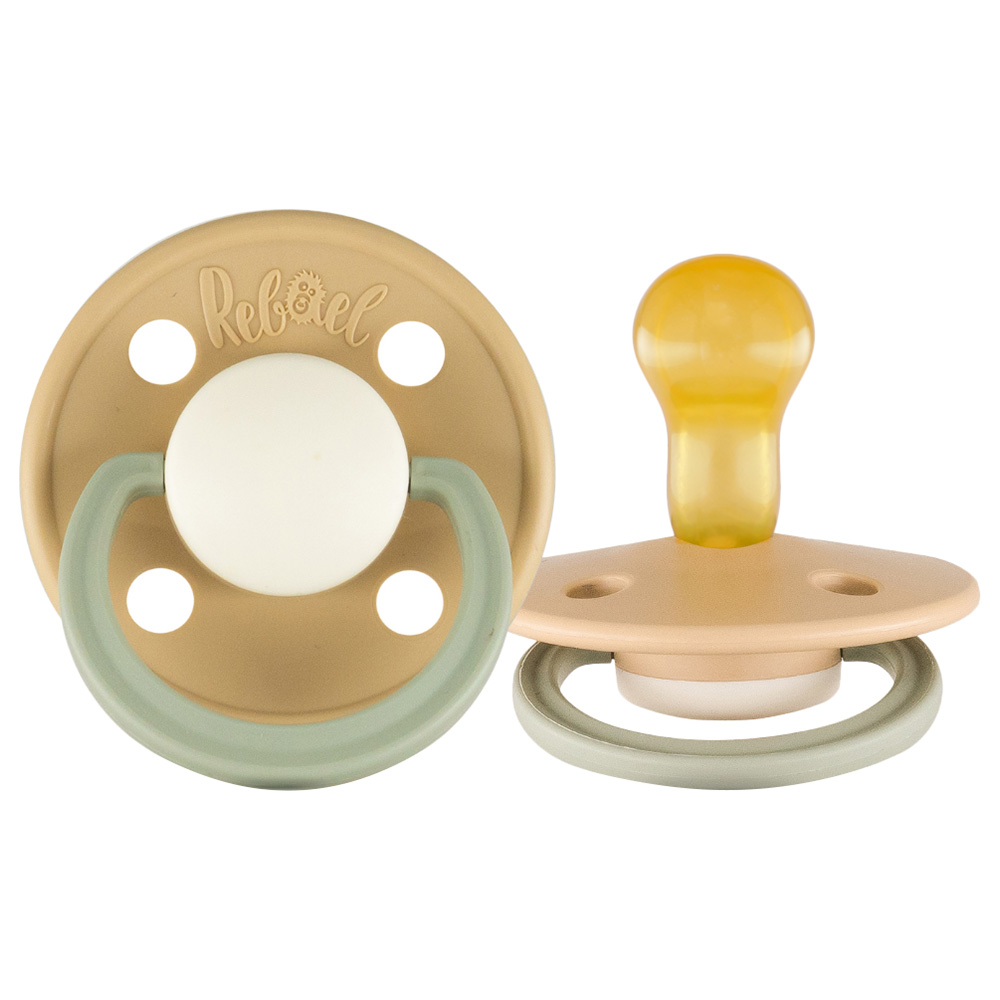 Rebael - Fashion Round Pacifier S1 0-6M - Dusty Pearly Dolphin