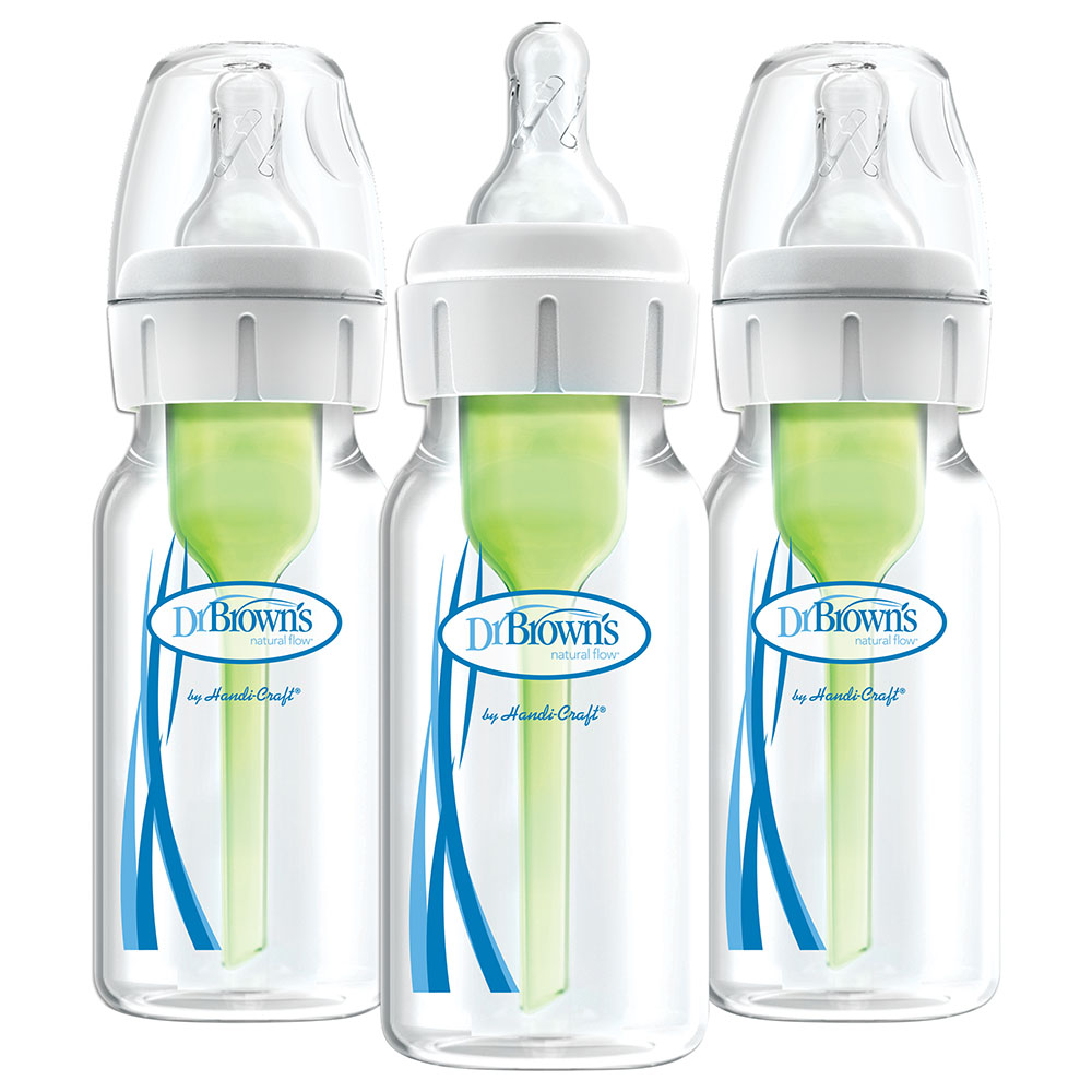 Dr. Brown's Polypropylene 120ml Narrow-Neck Options Baby Bottle 3pcs
