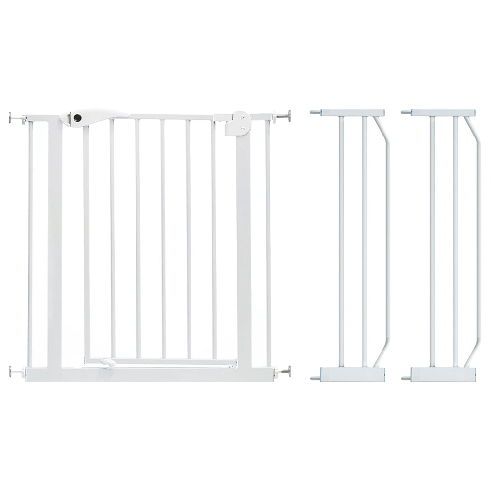 Baby Safe - Metal Safety Gate with 20 cm Extension 2pcs - White