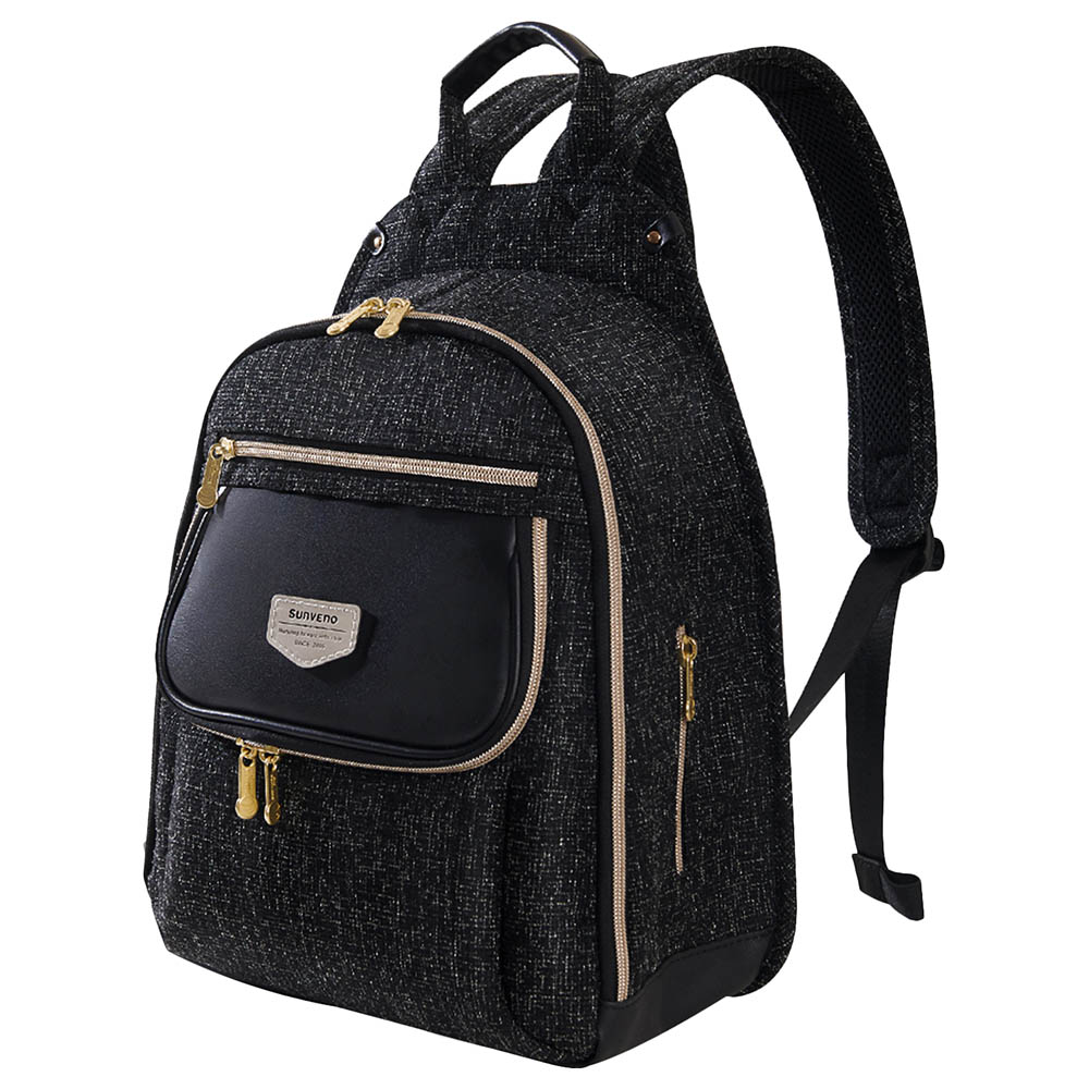 bababing mani backpack faux leather baba bing | Baby Changing Bag Large with Adjustable Shoulder Straps | Multifunction Baby Bag Backpack with Detachable Changing Mat & Insulated Bottle Holder BabaBing! Mani Changing Backpack, Black