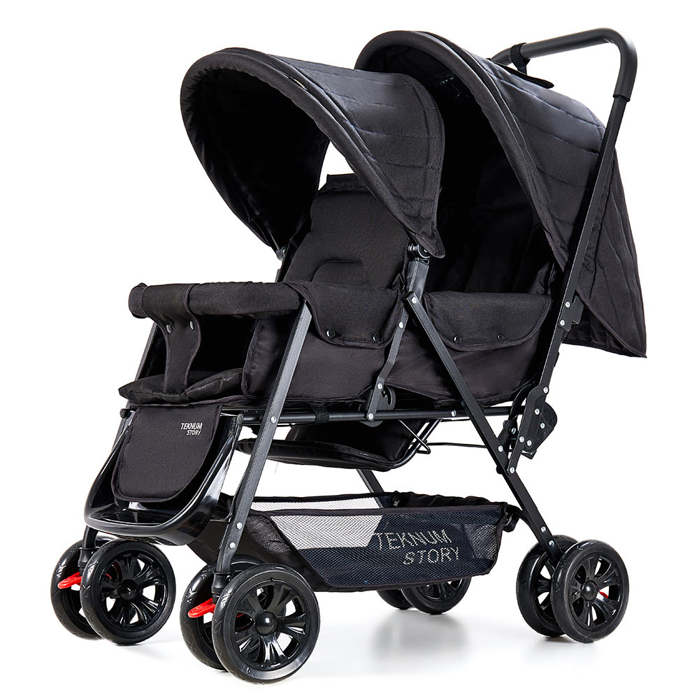 Brevi Ovo Twin Stroller Dark Grey Buy at Best Price from Mumzworld