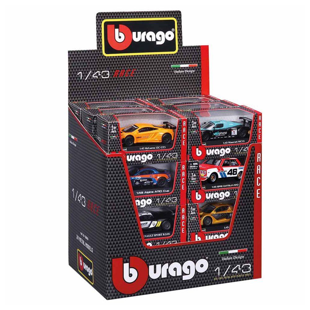 Burago - 1:43 Racing Collezione Wb & Dispenser Kit (24 X 1)