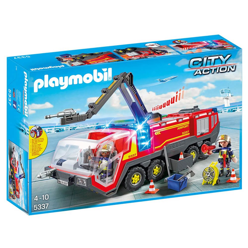 بلايموبيل - حريق المطار مع الأضواء والصوت