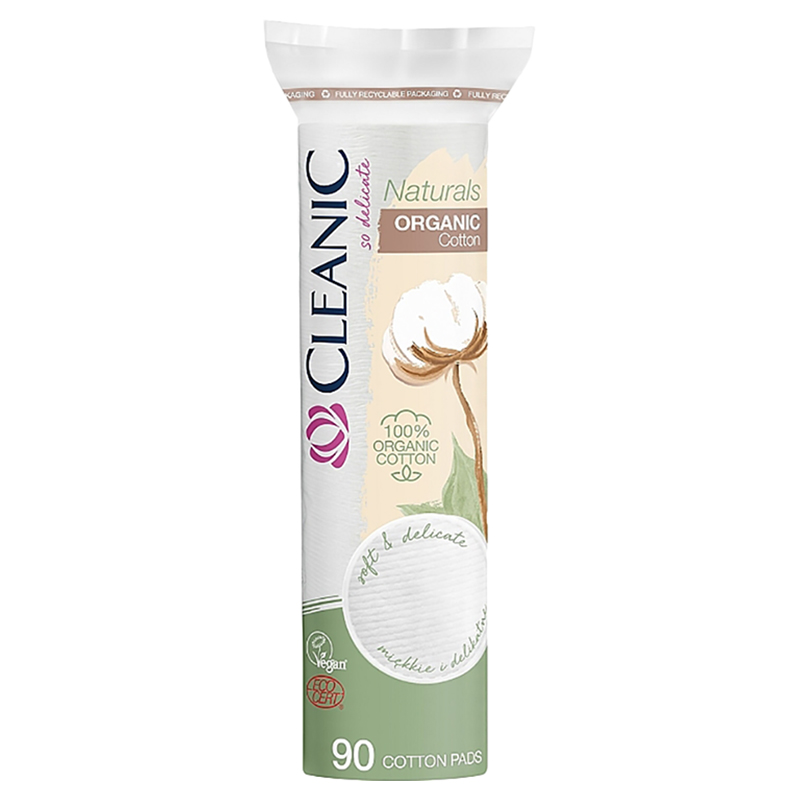 Cleanic - Naturals 100% Organic Cotton Pads - 90pcs