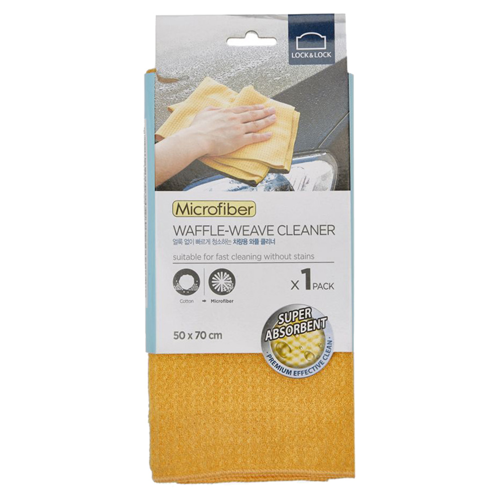 لوك&لوك - منشفة تنظيف للزجاج - أصفر