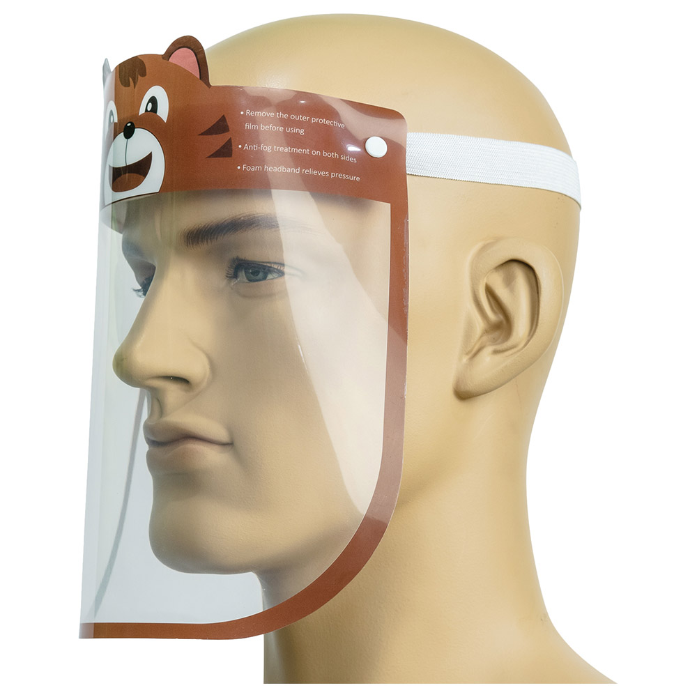 Shieldme - Kids Face Shield Anti Fog & Clear Lenses - Brown