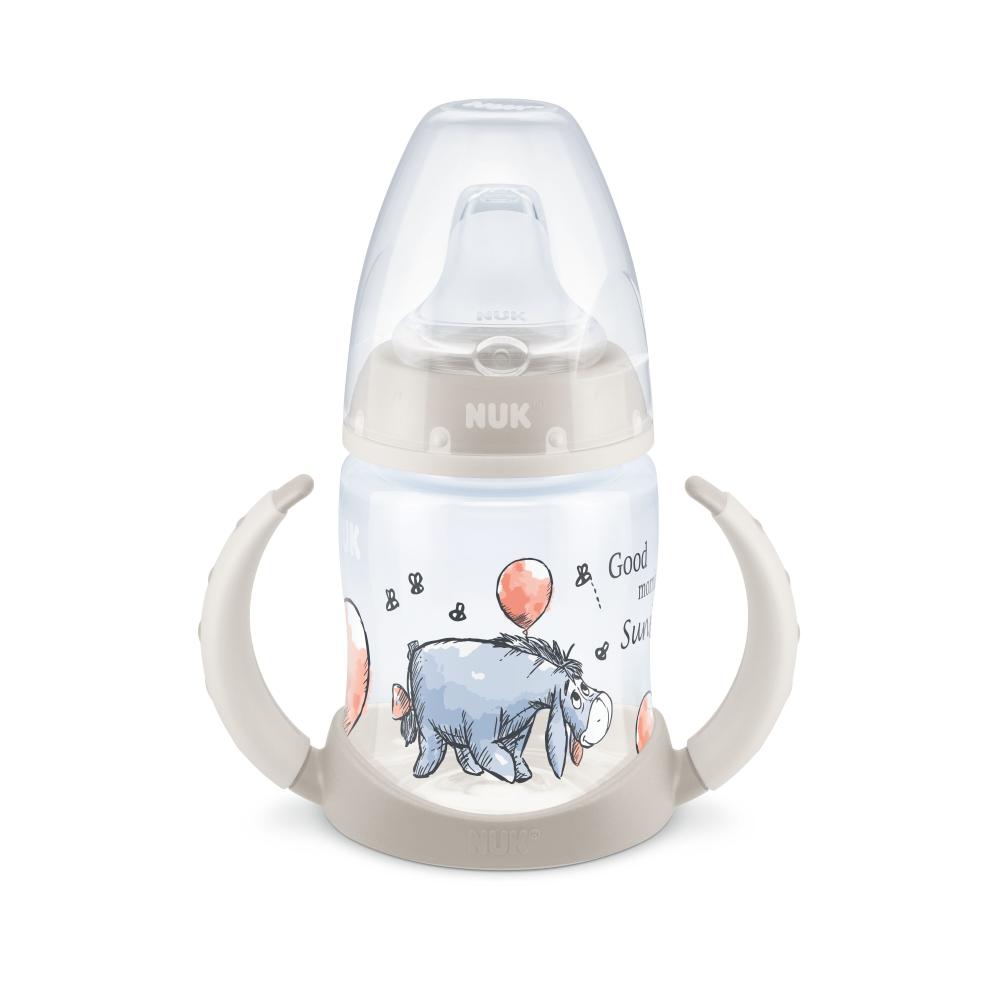 Nuk - First Choice Learner Baby Bottle Winnie the Pooh- Eeyore - Grey Beige
