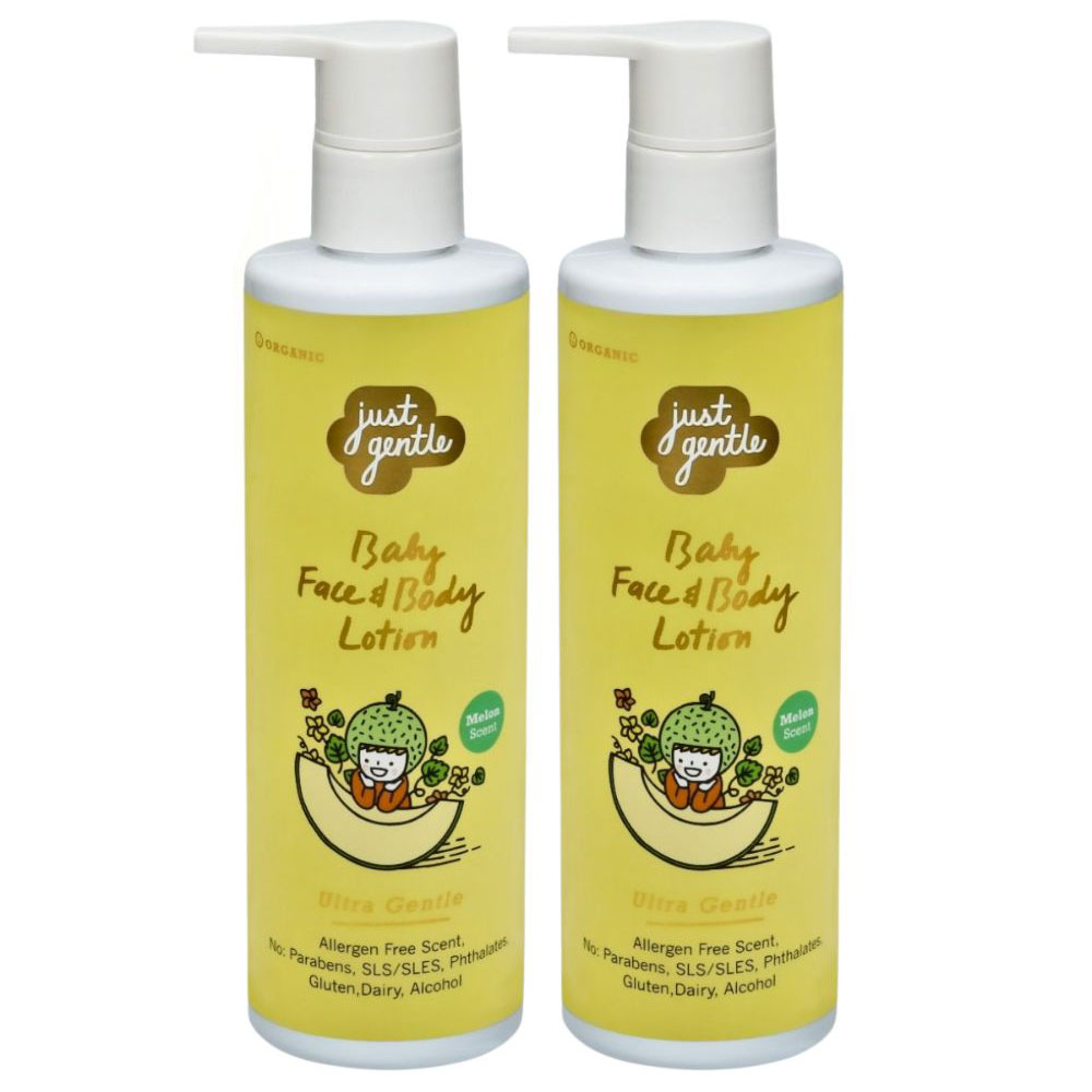 Just Gentle - Baby Face & Body Lotion Melon Twin Pack Set