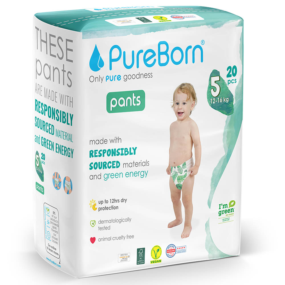 Pureborn Pull ups Single Pack Size 5 -20's- Assorted